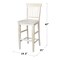 Whitewood Industries Solid Wood Seattle Counter Height Dining Stool - 30" Seat Height S-113 - alternate 4